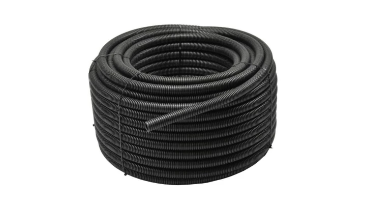 Rura karbowana z pilotem 25mm czarna 750N FK15/25F DX15125R /75m/