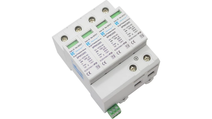 Ogranicznik przepięc - ochronnik modułowy klasa C TYP 2 warystorowy 4P trójfazowy 3F SPMO20C\4P 230/400V