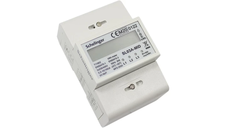Licznik energii elektrycznej 3-fazowy 100A 230V z wyświetlaczem MID SL03A Schelinger