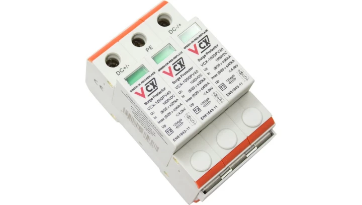 Ogranicznik fotowoltaiczny DC typ 2 (C) 3P 600V z iskiernikiem gazowym GDT VCX