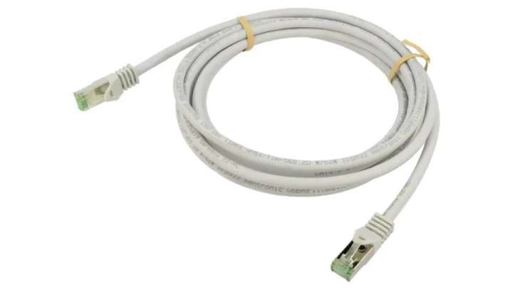 Kabel krosowy CAT 8.1 z certyfikatem GHMT, S/FTP (PiMF), Szary, 3m, 61117