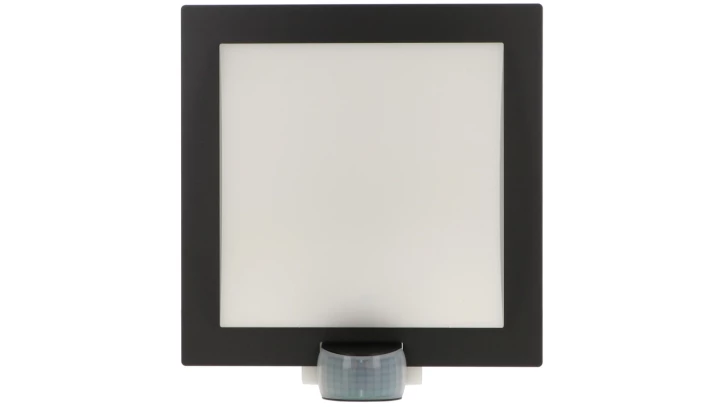 Oprawa ścienna, kinkiet z czujnikiem ruchu i zmierzchu L 20 60W E27 tworzywo sztuczne, antracyt 035693