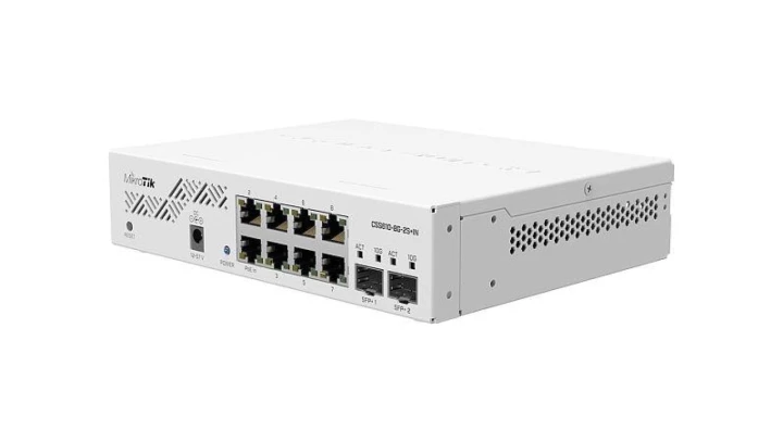 Switch 8x 1000Mb/s, 2x SFP+, VLAN MikroTik CSS610-8G-2S+IN