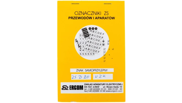 Znaki samoprzylepne ZS D20/UZK E04ZP-0203040420