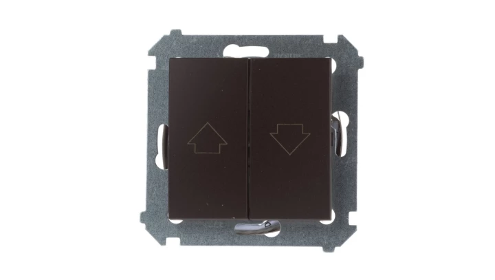 Simon 54 Przycisk żaluzjowy brąz mat DZP1W.01/46