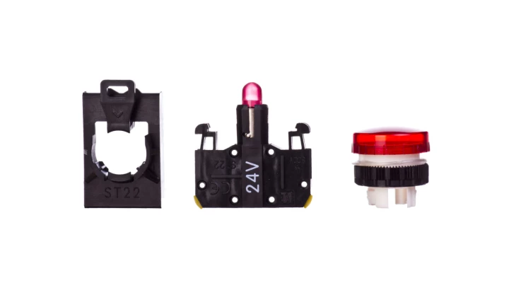 Lampka sygnalizacyjna 22mm czerwona 24V AC/DC ST22-LC-24-LEDAC/DC