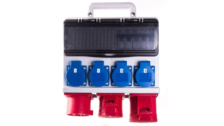 Rozdzielnica przenośna DZIERŻONIÓW 32A/5P 16A/5PxB16A 4xGSx2xB16 IP44 9004030W