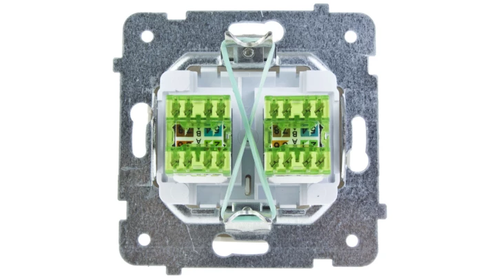 KARO Gniazdo komputerowe podwójne RJ45 kat.5e MMC ecru perłowy GPK-2S/K/m/42