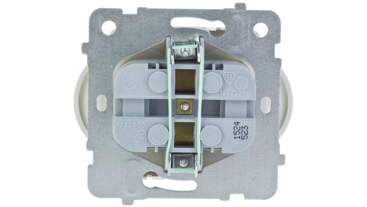 KARO ECRU GNIAZDO PODWÓJNE Z UZIEMIENIEM