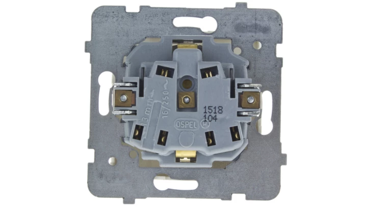 KARO Gniazdo pojedyncze z/u Schuko ecru perłowy GP-1SS/m/42