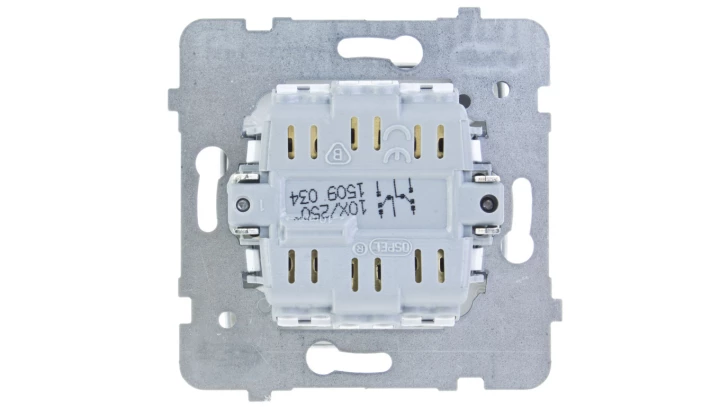 KARO Łącznik schodowy podwójny srebrny perłowy ŁP-10S/m/43