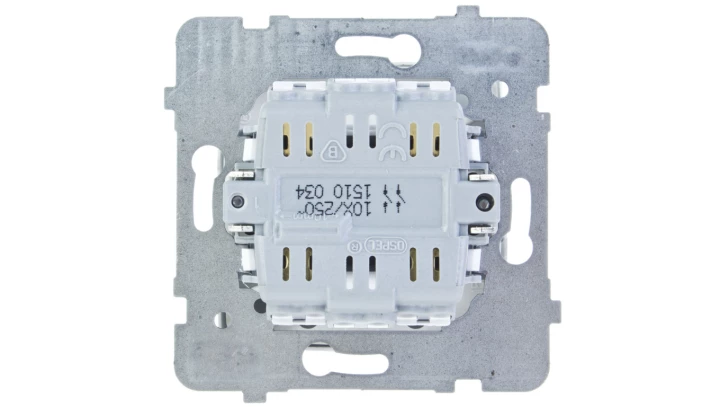 KARO Przycisk podwójny zwierny srebrny perłowy ŁP-17S/m/43