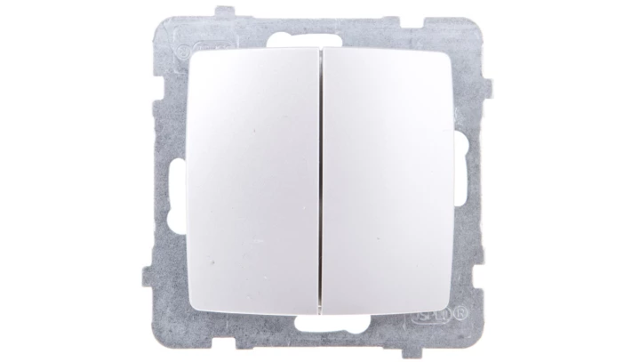 KARO SREBRNY WYŁĄCZNIK PODWÓJNY