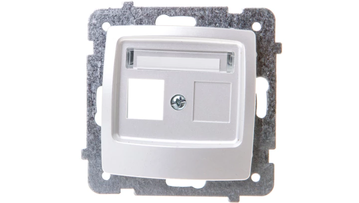 KARO Obudowa gniazda komputerowego pojedynczego srebrny perłowy GPK-1S/p/43