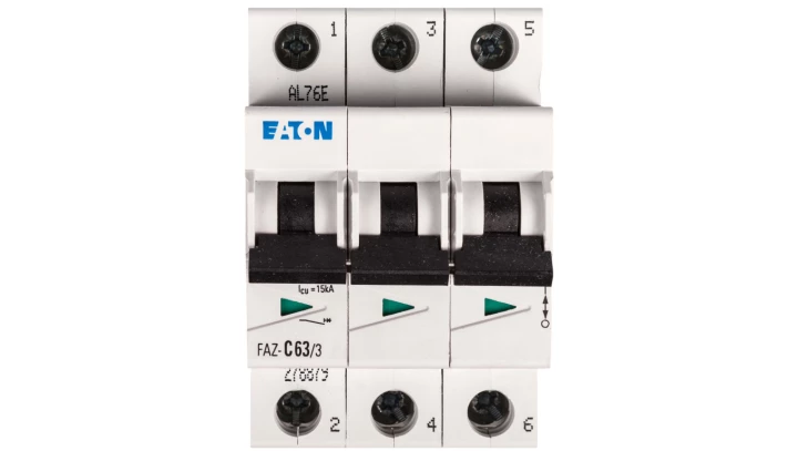 Wyłącznik nadprądowy 3P C 63A 15kA AC FAZ C63/3 278879