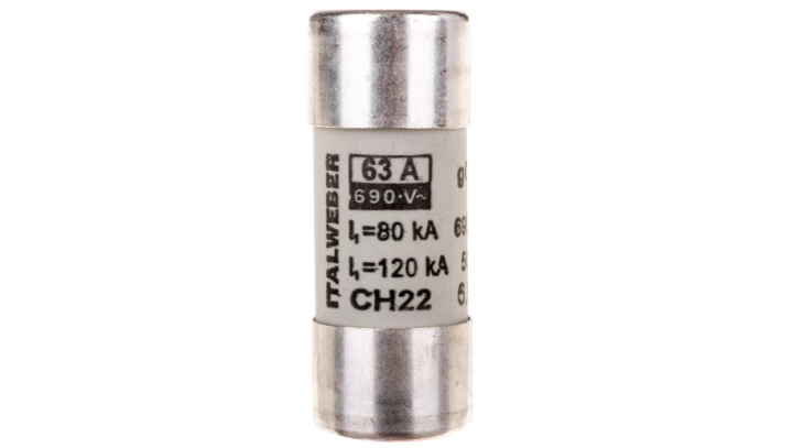 Wkładka bezpiecznikowa cylindryczna 22x58mm 63A gG 690V CH22P /z wybijakiem/ 006711012