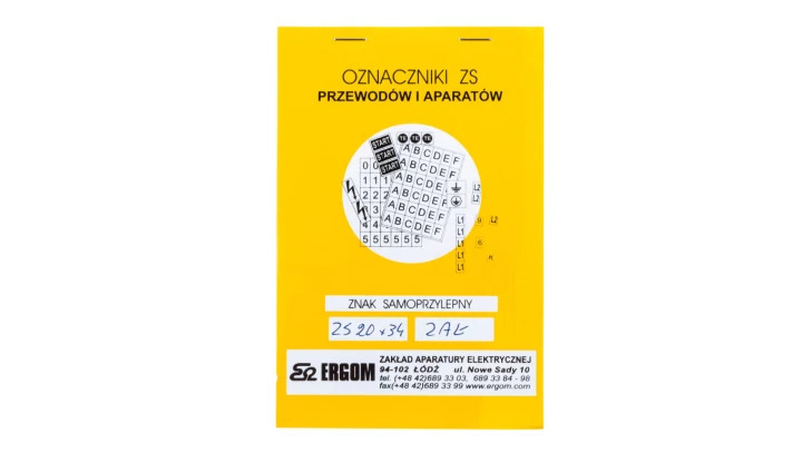 Znaki samoprzylepne ZS 20x34/ZAL E04ZP-02030110300