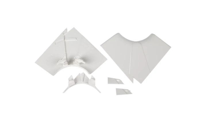 Naroże kanału wewnętrzne regulowane DLP 65x150/195/220 /1x przegroda/ 010607