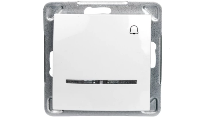 IMPRESJA Przycisk /dzwonek/ z podświetleniem biały ŁP-6YS/m/00