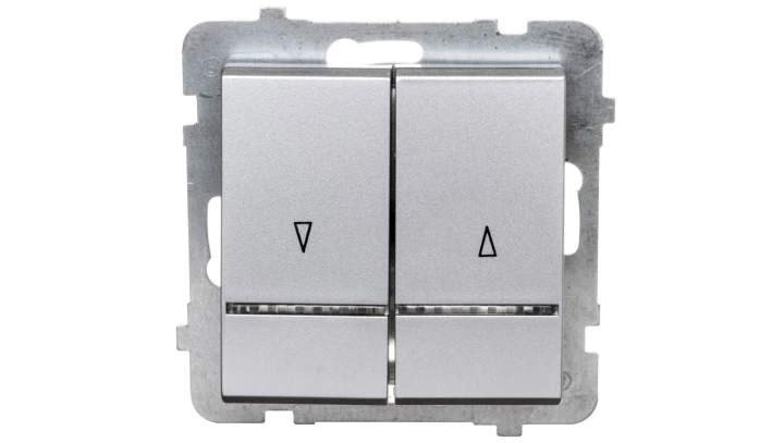 SONATA Łącznik żaluzjowy z podświetleniem srebro mat ŁP-7RS/m/38