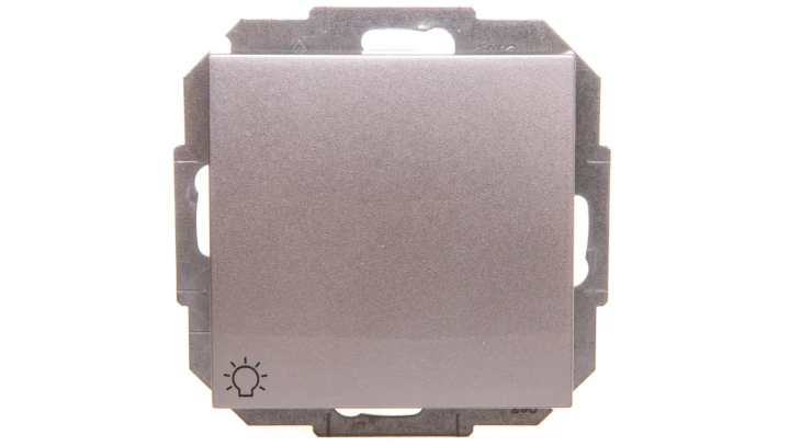 Sentia Przycisk zwierny “światło“ 10A srebrny połysk 1413-56