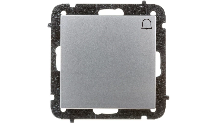 Sentia Przycisk zwierny “dzwonek“ 10A srebrny połysk 1414-56