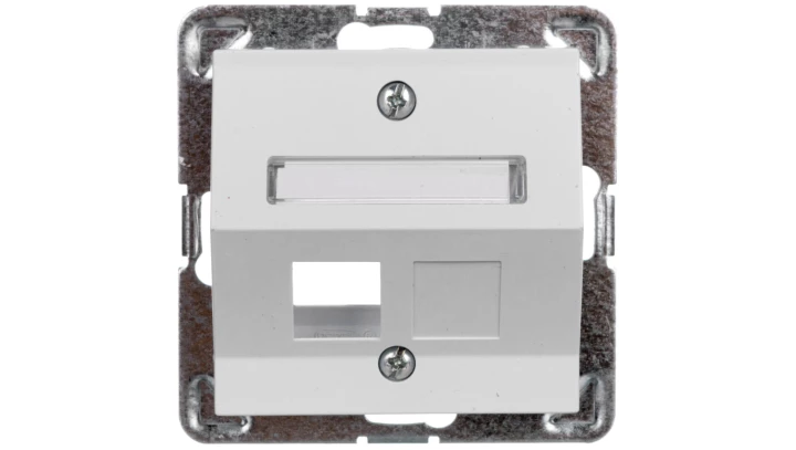 IMPRESJA Obudowa gniazda komputerowego pojedynczego skośna biała GPK-1YS/p/00