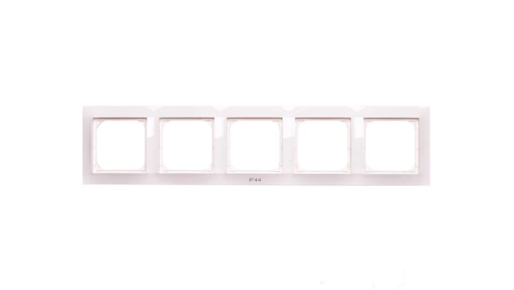 IMPRESJA Ramka pięciokrotna do łączników IP44 ecrue RH-5Y/27