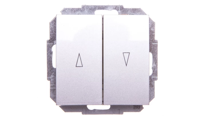 Sentia Łącznik żaluzjowy 2-biegunowy 10A srebrny połysk 1416-56