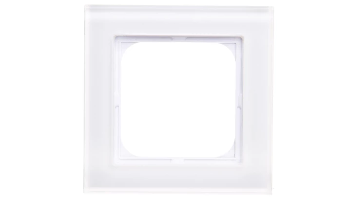 SONATA Ramka pojedyncza białe szkło R-1RG/31