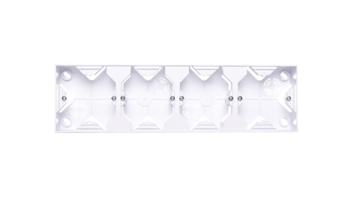 AS Puszka natynkowa poczwórna biała PNP-4G/00