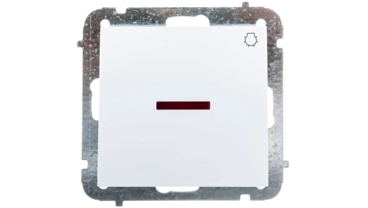Sentia Przycisk zwierny “światło” 10A z podświetleniem biały 1426-10