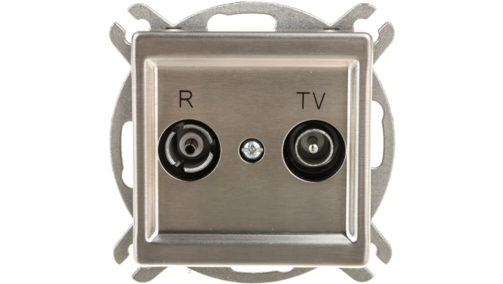 SONATA Gniazdo antenowe RTV końcowe 2,5-3dB stal inox GPA-RMK/m/37