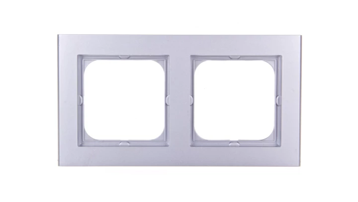 SONATA Ramka podwójna srebro mat R-2R/38