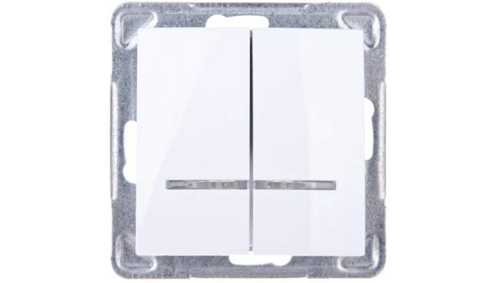 IMPRESJA Łącznik świecznikowy z podświetleniem biały ŁP-2YS/m/00