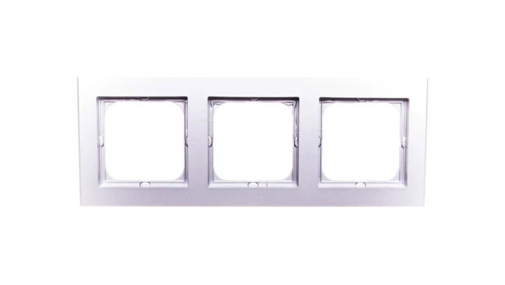 SONATA Ramka potrójna srebro mat R-3R/38