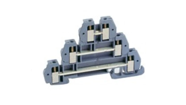 Złączka 3 piętrowa 2,5mm2 szara /euro ZUG/ 43504