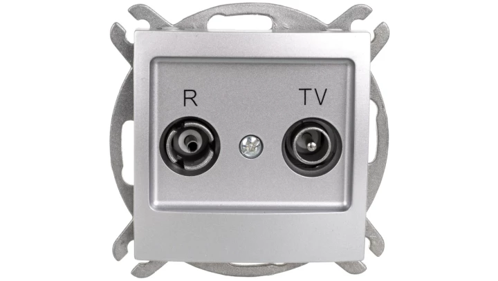 IMPRESJA Gniazdo antenowe RTV zakończeniowe 10dB srebrne GPA-10YPZ/m/18