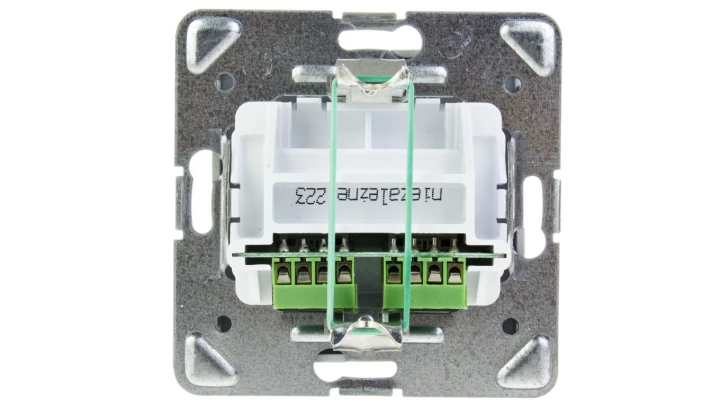 IMPRESJA Gniazdo telefoniczne podwójne RJ11 niezależne srebrne GPT-2YN/m/18