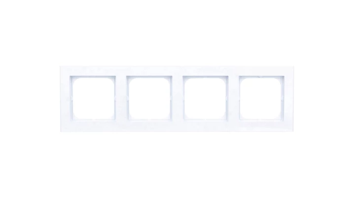 SONATA Ramka poczwórna biała R-4R/00