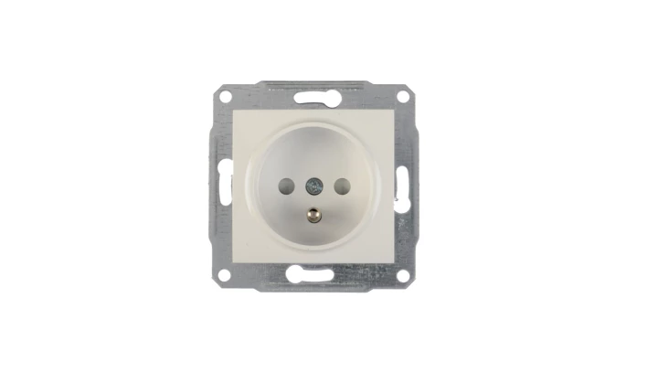 Sedna Gniazdo pojedyncze z/u 16A IP20 z przesłonami białe SDN2800121