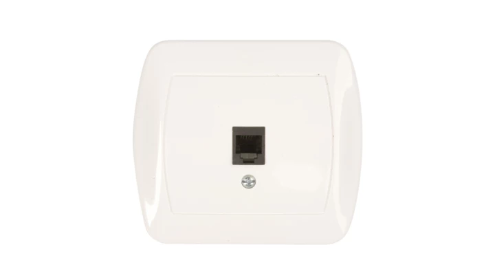 Simon Akord Gniazdo telefoniczne pojedyncze RJ12 białe AT1/11