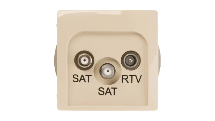 Simon Basic Gniazdo antenowe SAT/SAT/RTV końcowe beżowe BMZAR+SAT3.1-P2.01/12