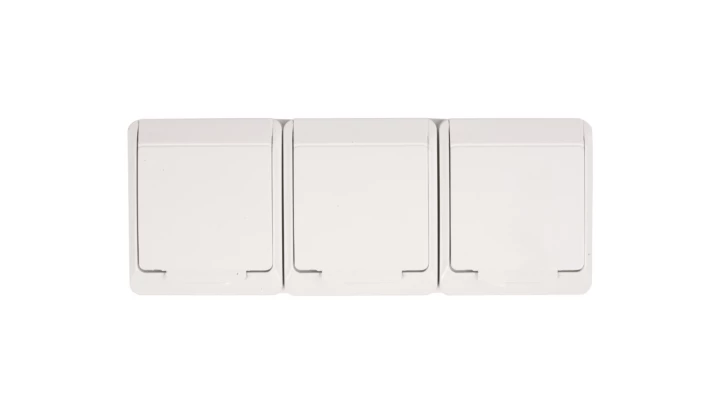 Hermes Gniazdo hermetyczne potrójne z/u 16A IP44 białe GNT 0323-02