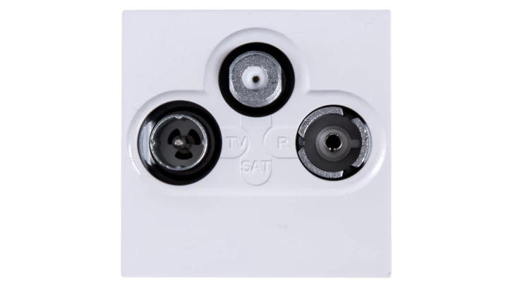 MOSAIC Gniazdo antenowe RTV/SAT gwiazda białe 078786