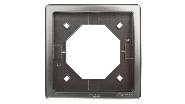 Simon Basic Standard Ramka bryzgoszczelna pojedyncza IP44 z uszczelką stal inox BMR1B/21