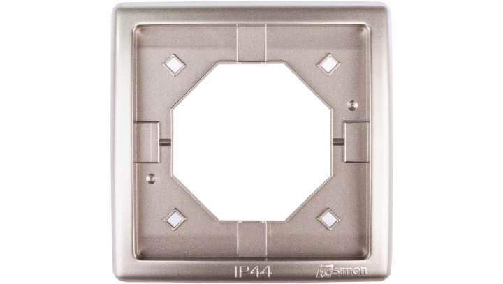 Simon Basic Standard Ramka bryzgoszczelna pojedyncza IP44 z uszczelką satynowa BMR1B/29