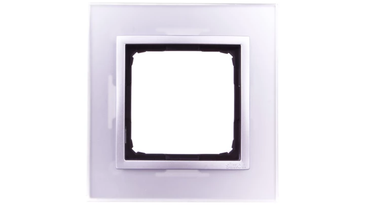 Simon 54 Nature Ramka pojedyncza szkło SREBRNA MGŁA DRN1/71