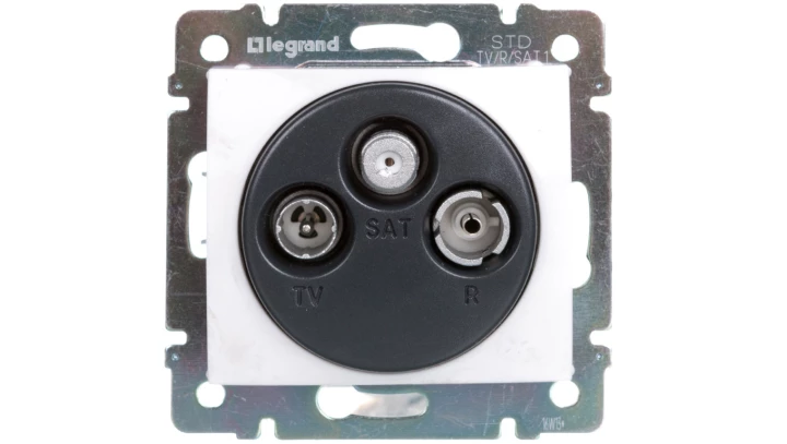 VALENA Gniazdo antenowe RTV/SAT białe 774435