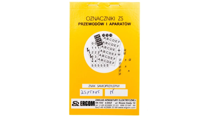 Znaki samoprzylepne ZS 15x15/N E04ZP-02030108800